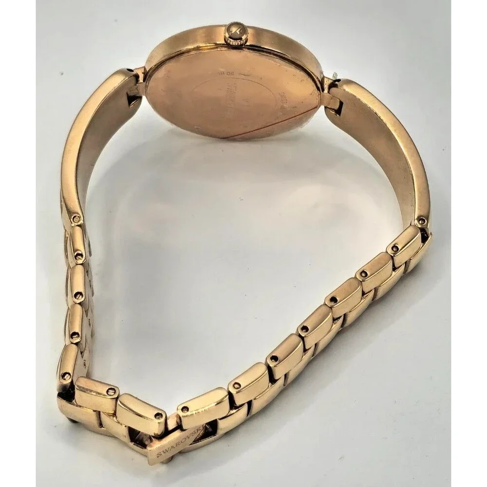 Swarovski Women’s Rose Gold Crystal Bracelet Watch Swiss Made Quartz Dress Watch